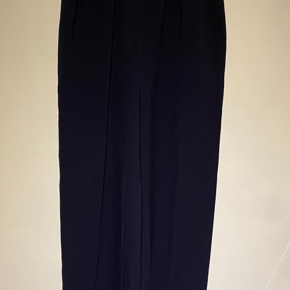 H&M Studio Trouser blue with Black Stripe and elastic waist Size 6 - Picture 5 of 8